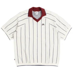 Nike Sb Stripe Ss Polo Sweater - Sail / Midnight Navy / Dark Team Red