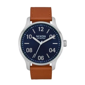 Montre Nixon Patrol Leather - Navy / Saddle