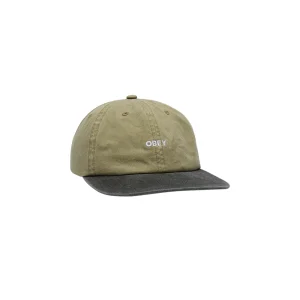 Obey 2 Tone Bold 6 Panel Strapback Cap Casquette - Pigment Khaki