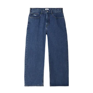 Obey Bigwig Baggy Denim Pant Pantalon - Stone Wash Indigo
