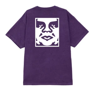 Obey Bold Icon Face T-Shirt - Pigment Plum Perfect