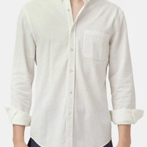 Chemise portugaise en flanelle Atlantico (blanche)