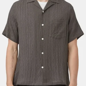 Chemise Nori en flanelle portugaise (gris foncé)