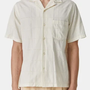 Chemise de serviette à télévision en flanelle portugaise (blanc)