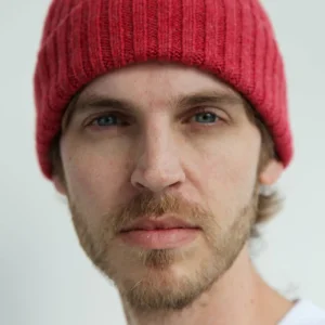 Bonnet de pêcheur en laine d'agneau super-douce - Rouge Rouge