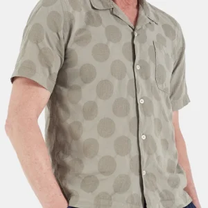 Chemise de route en coton à pois Universal Works (Olive clair)