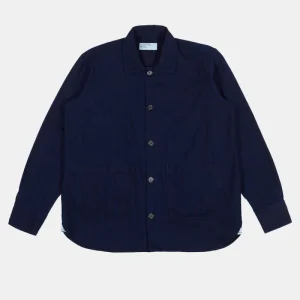 Chemise de travail en denim à chevrons Universal Works (Indigo)