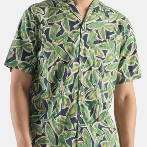 Travaux universels Minari Artist Flower Lincot Shirt (Navy)